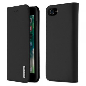 Apple iPhone 8 / 7 / SE (2020) (2022) 4.7" DUX DUCIS Wish Magnetic Book Case Cover, Black | Telefona Vāciņš Maciņš...