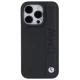 BMW iPhone 15 Pro Max Case Leather Textured & Stripe, Black