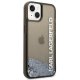 Karl Lagerfeld Liquid Glitter Elong Case for iPhone 14, Black