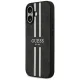 Чехол Guess 4G Printed Stripes MagSafe для iPhone 17, черный