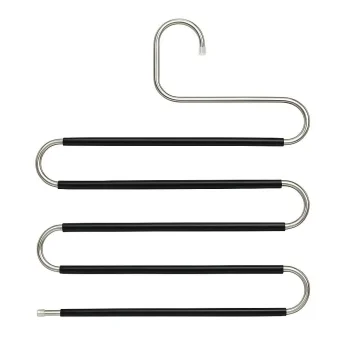 Space Saving Pants Hanger for 5 Pairs, Non-Slip Multi-Layer Closet Organizer