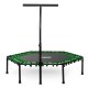 Neo-Sport 1103 fitnesa batuts ar rokturi, 127 cm, sešstūra, zaļš