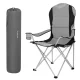 Folding Fishing Chair Trizand 120kg, Black-Gray