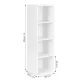 Современный белый стеллаж Modernhome KJZ2173 на 4 полки