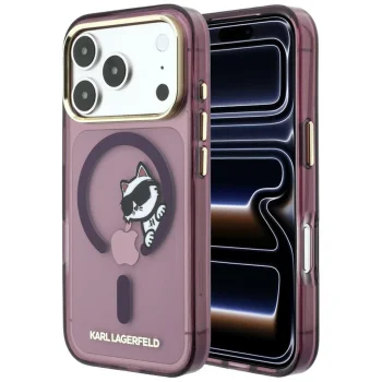 Чехол Karl Lagerfeld Peekaboo Logo MagSafe для iPhone 18 Pro / 17 Pro, бордовый