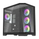 Datora korpuss Darkflash FT418 PRO ar 7 ARGB ventilatoriem, melns