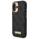 Guess iPhone 16 vāciņš 4G Logo Plate MagSafe, melns