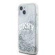 DKNY iPhone 15 / 14 / 13 vāciņš Liquid Glitter Big Logo, balts
