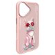 Чехол Nimmy Glasses Cool Cat для iPhone 16, Розовый