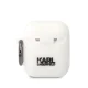 Чехол Karl Lagerfeld Silicone Choupette Head 3D для AirPods 1/2, белый