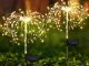 Solar LED Garden Light Firework Dandelion Outdoor Spike, warm white