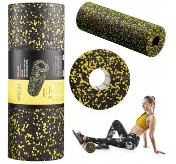 4FIZJO PRO+ Masāžas Putu Rullis Jogas Fitnesa Pilates Muskuļu Veltnis, 45cm | Yoga Fitness Massage Foam Roller
