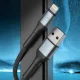 3mk Hyper Cable N-SERIES USB-A / Lightning kabelis 2m 12W, melns