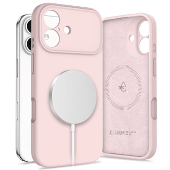 Tech-Protect Silicone MagSafe Case for iPhone 17, Pink