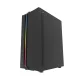 Datora korpuss Darkflash DK151 ar 3 RGB ventilatoriem, melns