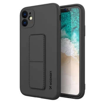 Wozinsky Kickstand Case iPhone 12 Pro Max vāciņš ar statīvu, melns