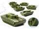 Набор игрушечных солдатиков, военной техники, оружия / Комплект с...