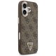 Guess iPhone 17 Case MagSafe 4G PU Leather Triangle Logo, Black
