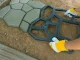 Paving Stone and Concrete Mold \"Cobblestone\", 50x48 cm, Black