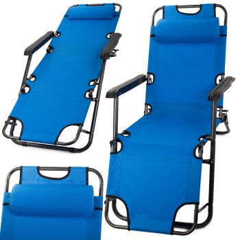 Zero Gravity Outdoor Lounge Chair Folding Recliner for Patio and Beach, Blue