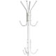 ModernHome Standing Coat Rack with 11 Hooks for Clothes, Metal, white