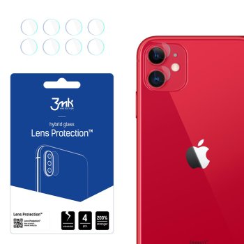 Apple iPhone 11 Aizmugurējās Kameras Aizsargstikls, 4 gab. | 3MK Lens Protection Back Camera Tempered Glass Protector
