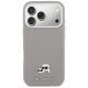 Karl Lagerfeld Karl & Choupette Head Pins Saffiano MagSafe чехол для iPhone 17 Pro Max – серый