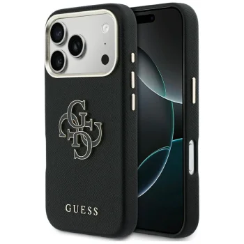 Guess FW Resin Logo vāciņš Apple iPhone 17 Pro, melns