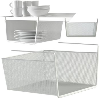Metāla grozs piekaramais virtuves plaukts organizators zem plaukta | Basket metal basket suspended kitchen shelf...