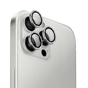 Uniq Optix Aluminum Camera Lens Protector iPhone 16 Pro 6.3" / 16 Pro Max 6.9" white shimmer camera lens...