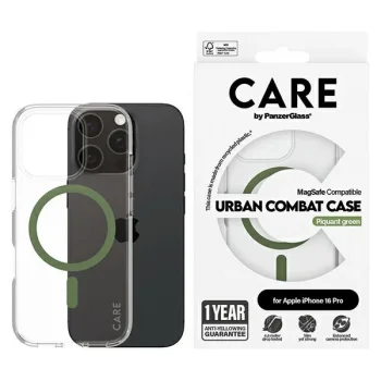 Чехол PanzerGlass для iPhone 16 Pro CARE Flagship Case, зеленый (MagSafe)