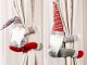 Christmas Gnome Curtain Tieback with Velcro, 40cm, Grey