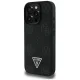 Guess Grained Hot Stamp Peony Triangle Logo MagSafe Phone Case Cover iPhone 16 Pro Max - Black