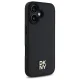 DKNY iPhone 16 vāciņš Repeat Pattern Stack Logo MagSafe, melns