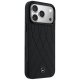 Mercedes Leather with Crossed Lines MagSafe Case for iPhone 17 Pro Max, Black