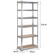 Humberg HR-814 Metal Shelving Unit 222x90x40 cm, 900 kg