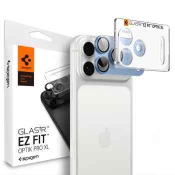 Kameras aizsargstikls Spigen Optik Pro XL Glas.tR EZ Fit iPhone 18 Pro, gaiši zils