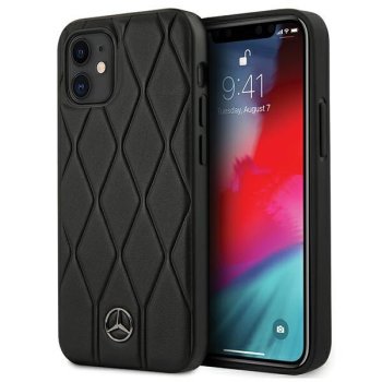 Mercedes iPhone 12 mini Case Wave Line, Black