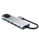 USB-C концентратор Tech-Protect HB02 6в1 HDMI 4K RJ45 PD100W серый