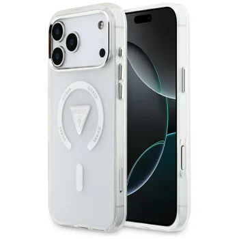 Guess IML Gradient Triangle Logo MagSafe vāciņš iPhone 17 Pro Max, Caurspīdīgs