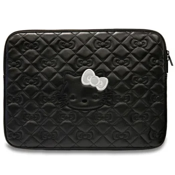 Hello Kitty klēpjdatora maciņš 14" Zip PU Quilted Bows, melns