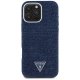 Guess iPhone 16 Pro Max vāciņš Denim Triangle Logo MagSafe, zils