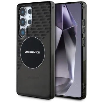 AMG Transparent Rhombs MagSafe Case for Samsung Galaxy S25 Ultra, Black