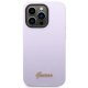 Guess iPhone 14 Pro Max Case Silicone Vintage Gold Logo, Purple