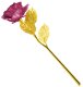 Mužīgā Zelta Roze ar Violetām Ziedlapiņām Dāvana Dekors | Gold Rose