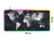 Datorpeles paliktnis ar LED apgaismojumu 90x40cm, melns