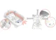 Ricokids RK-280 saliekamā bērnu vanniņa ar spilvenu, balta/rozā