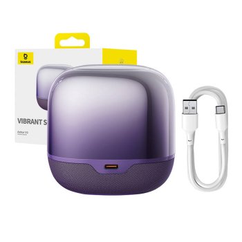 AeQur V2 bezvadu skaļruņu pamatne (violeta) | Wireless Speaker  Baseus (Purple)