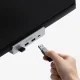 USB-C хаб Orico MH4PC с креплением-зажимом, 3x USB-A / 1x USB-C, серебристый