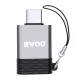 BWOO BZ-35 USB-A uz USB-C OTG adapteris, pelēks